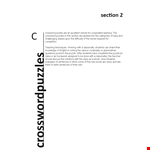 Printable Crossword Puzzles example document template