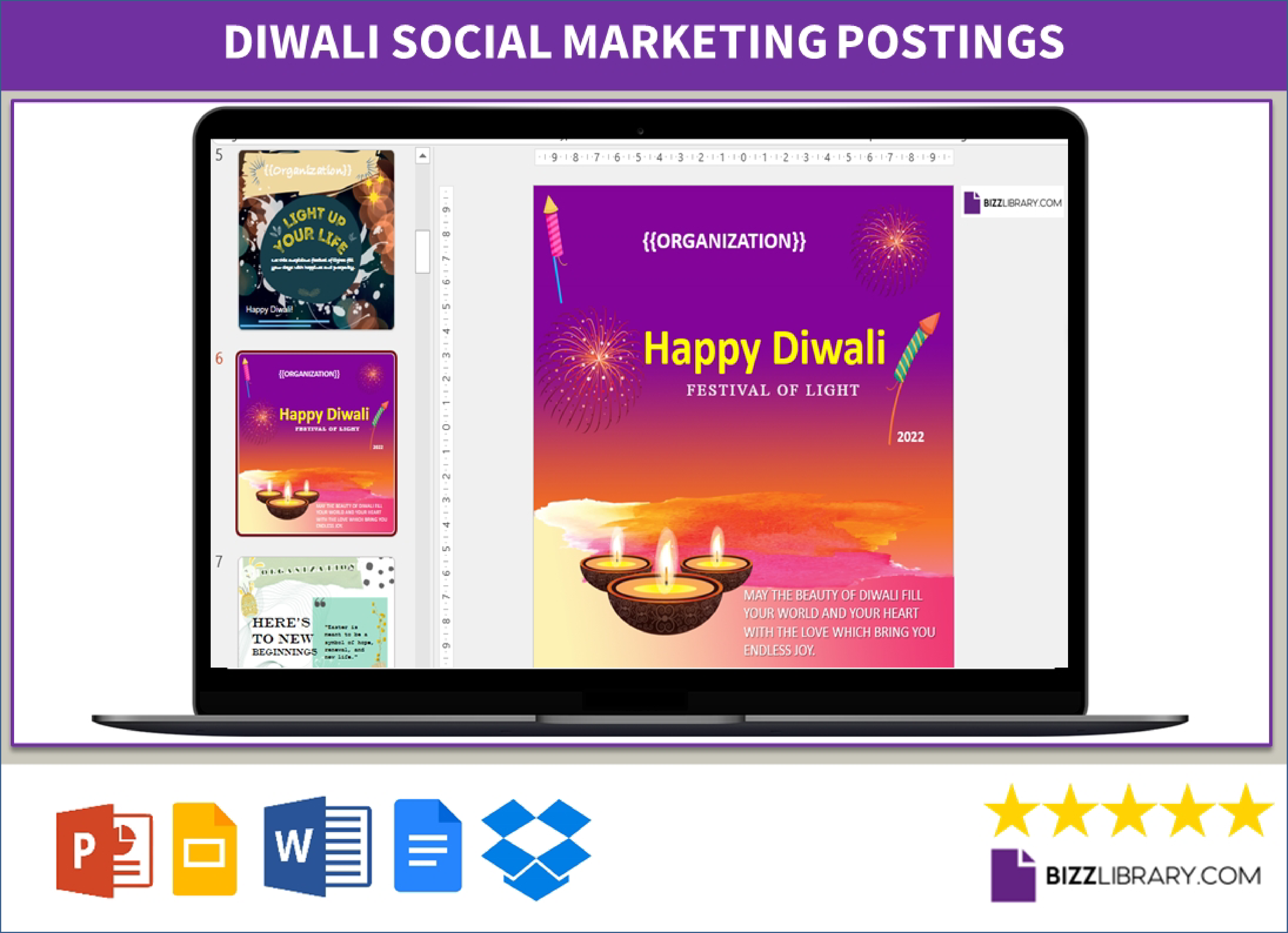diwali social media post template