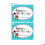 Customizable Birthday Gift Tag Template - Free Download example document template