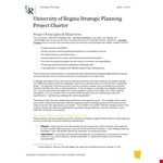 Project Charter Strategic Plan for University Planning example document template