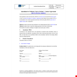 Contract Amendment Agreement - Insert New Terms for Parties | Amendment example document template