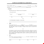 Private Lease Agreement Template: Create a Free Lease for Landlords and Tenants example document template