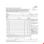 Overland Bill Of Lading example document template