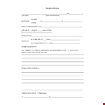 Sample Obituary example document template