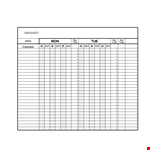 Download Timesheet Template - Streamline Your Work example document template