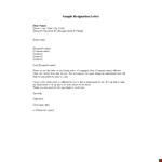 Corporate Resignation Letter Example example document template