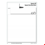 Find the Square Root Chart for Two Dice: Number, Square, Token example document template