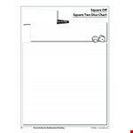 Find the Square Root Chart for Two Dice: Number, Square, Token example document template 