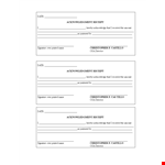 Cash Received Receipt example document template