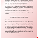 Love Letter Examples example document template 