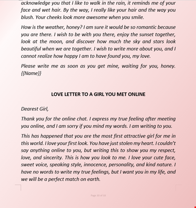 Love Letter Examples
