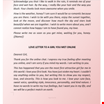 Love Letter Examples example document template