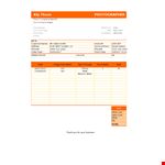 Sample Photography example document template