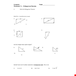 Pythagorean Theorem Template - Get Accurate Answers Easily! example document template