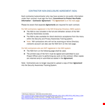 Contractor Non Disclouser Agreement Sample Pdf File Orjmgpbde example document template