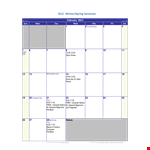 Blank House Calendar Template for Printable Home Organization example document template