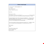 Welcome to Our Professional Email Example | Staff Communication Tips example document template