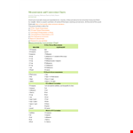 Cooking Conversion Chart example document template