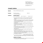 Engineering Resume Example: Professional Design, Testing, and More example document template