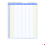 Week Hourly Schedule Template example document template