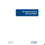 Disciplinary Policy And Procedure example document template