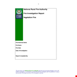 Fire inspection In Word example document template