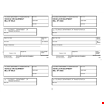 Equipment Bill Of Sale Template example document template