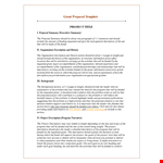 Project Grant Proposal Template - Description and Guidelines for Funded Projects example document template