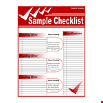 Printable Checklist Poster Template example document template