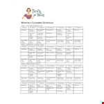 Monthly Cleaning - Efficient Clean, Sparkling Dishes, and Tidy Counters example document template
