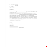 Resign with Two Weeks Notice example document template