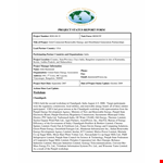 Project Status Report Form - Efficiently Track Energy Development by State example document template