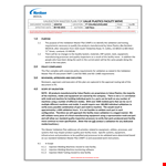 Equipment and Facility Validation | Master Plan Solutions example document template