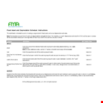 Depreciation Schedule Template - Manage Assets, Groups, and Columns Easily example document template 