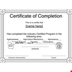 Certify Your Accomplishments with Our Certificate of Completion Template example document template