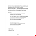 Sous Chef job description example document template