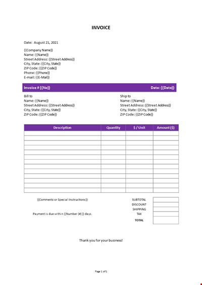 Blank Invoice Free