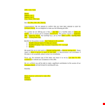 Excellent Offer Letter Sample  example document template