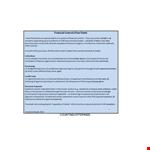 Finance Work Flow example document template