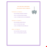 Halloween Party Schedule Template example document template