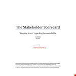 Stakeholder Scorecard example document template