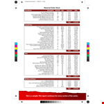 Material Order Sheet Template for Concrete Loads example document template