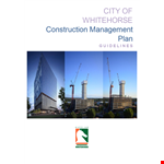 Construction Management Plan for Efficient Site Construction | Permit & Management example document template