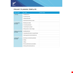 Easy and Effective Project Planning Template example document template