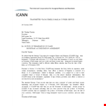 Official Notice of Termination Letter - President, Registrar, ICANN | ESTDomains example document template