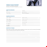 Product Quality example document template