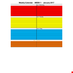 Plan Your Week with Ease - Weekly Calendar Template example document template