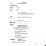 Finance Manager Resume Doc example document template