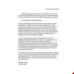 Professional Letter of Recommendation for a Valued Member | Template example document template