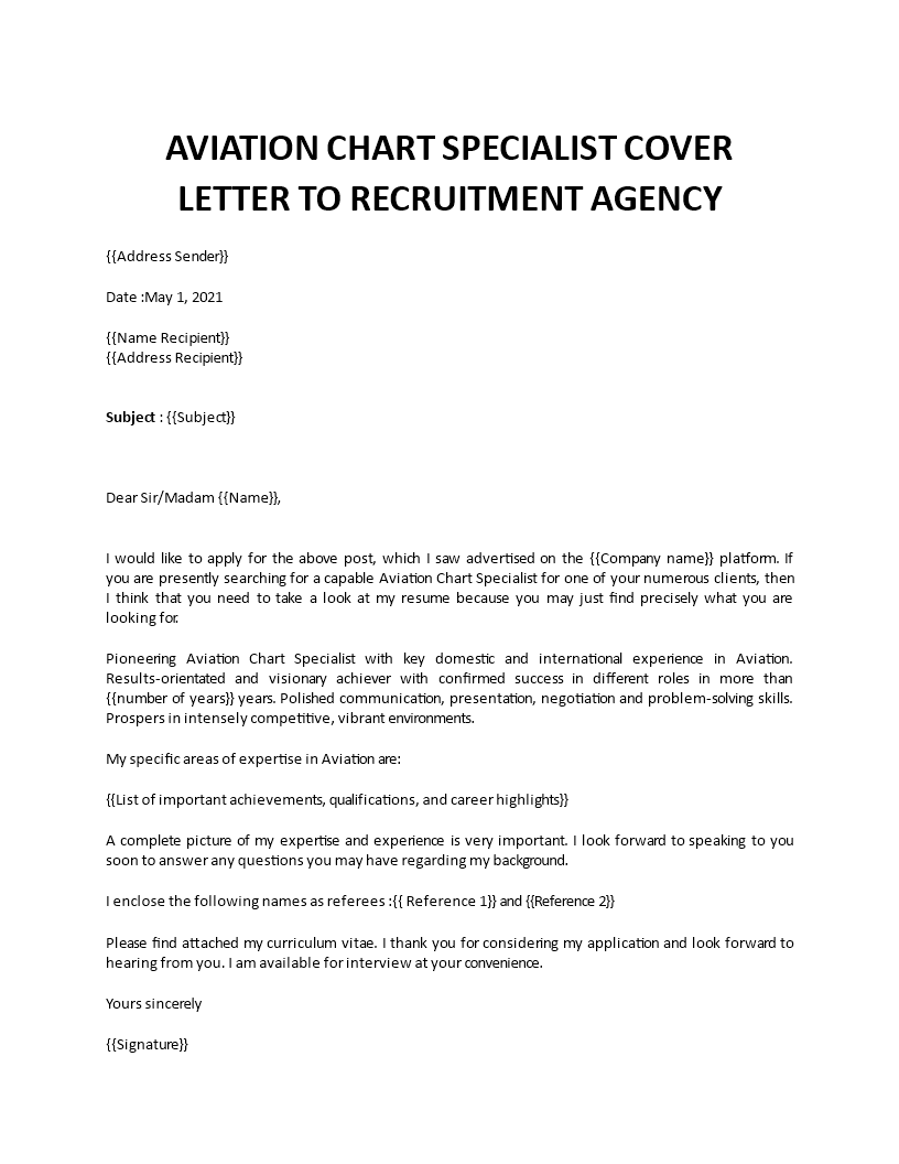aviation cover letter